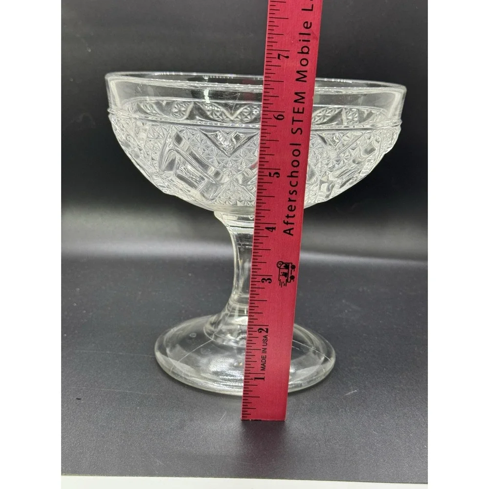 Bruce Higbee‎ ? Diamond Cut Compote Clear Vintage